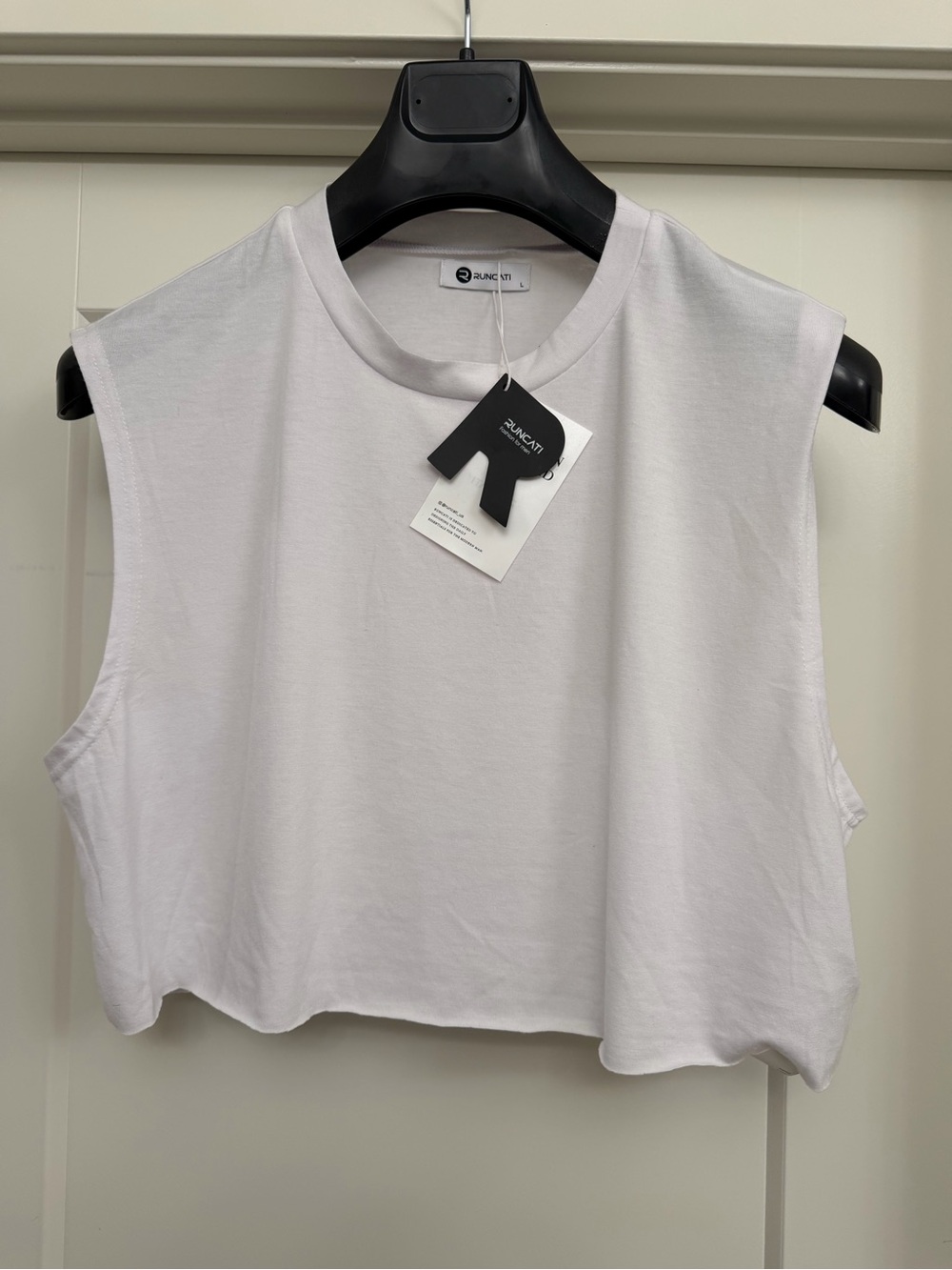 Blank NYC White Cropped Muscle Tank